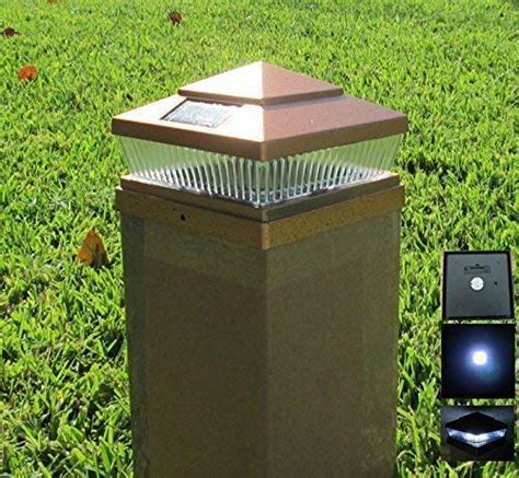 4 Pack Copper Square 6x6 Solar Powered LED Post Cap Lights PL248