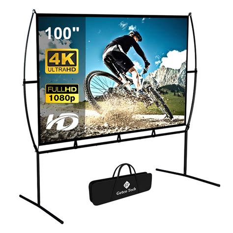 Up To 50% OFF AAJK 120 inch Projector Screen 4K, Portable Foldable Projector Screen 16:9 HD,Anti Light Projector Screen,Movie Screens for Projectors Outdoor