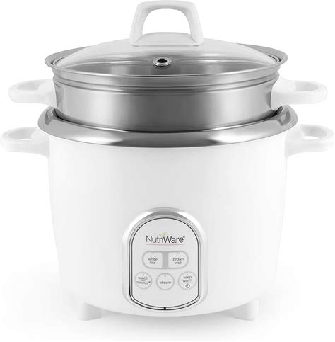 Aroma Housewares NutriWare 14-Cup (Cooked) Digital Rice Cooker and Food Steamer, White