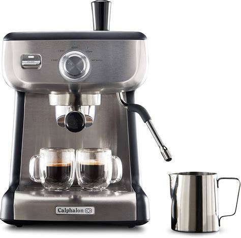 🛒 Flash Sale Calphalon BVCLECMP1 Temp iQ Espresso Machine with Steam Wand, Stainless