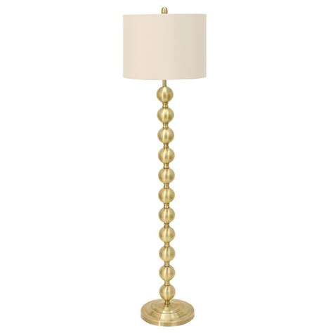 Decor Therapy PL3892 Floor Lamp, 16.14x16.14x59, Brushed Brass