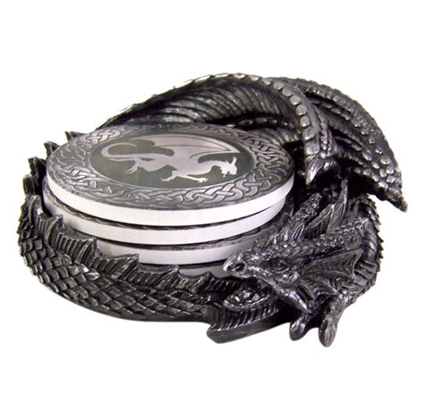 Dragon Coaster Holder With 4 Coaster Set