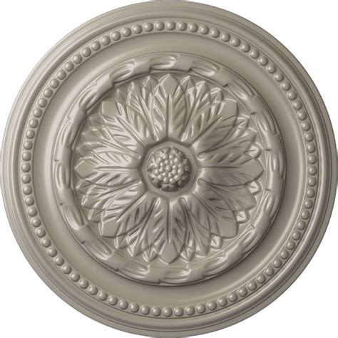 Product Deal Ekena Millwork CM15CHSTC Chester Ceiling Medallion, 15 3/4"OD x 1 7/8"P (Fits Canopies up to 2 1/4"), Hand-Painted Smokey Topaz Crackle