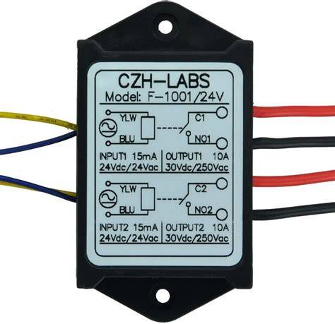Best Deal 🛒 Electronics-Salon 1PCS Dual SPST-NO 10Amp Power Relay Module, AC/DC 24V Control Voltage.