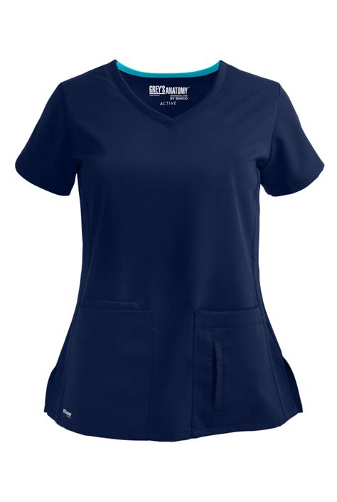 Buy 1 get 1 🔥 Grey's Anatomy 41423 Women's Cora Top Indigo (Navy) 2XL