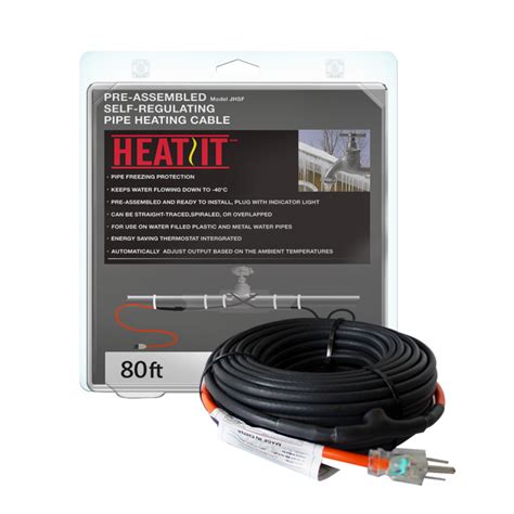 HEATIT JHSF 100-feet 120V Self Regulating Pre-assembled Pipe Heating Cable