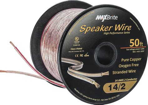 🔥 Flash Sale High Performance 14 Gauge Speaker Wire, Oxygen Free Pure Copper - UL Listed Class 2 (200 Feet Spool)
