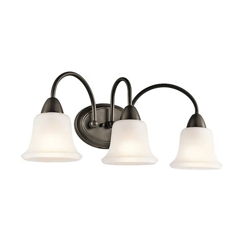 Kichler Nicholson 24" 3 Light Vanity Light with Satin Etched Glass in Olde Bronze®