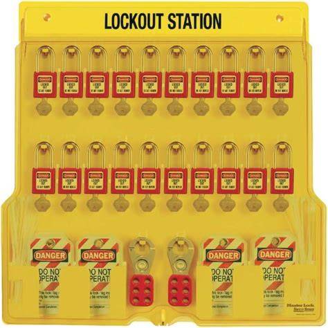 Master Lock 1484BP410 Lockout Tagout Padlock Station