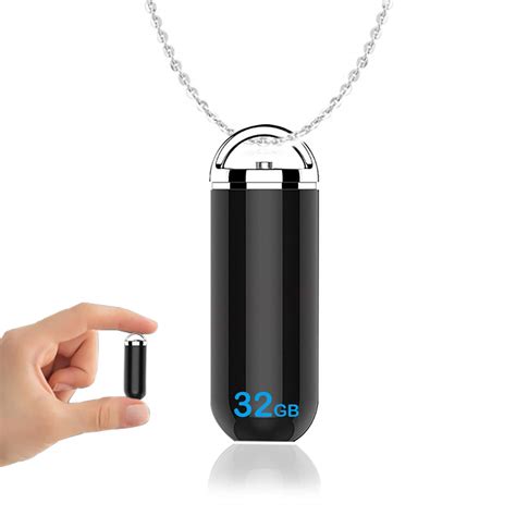 Mini Voice Recorder Keychain, Hfuear 32GB Voice Activated Recorder, 2400 Hours Recordings Capacity, 24 Hours Battery Life, Ultra Small Audio Sound Recorder for Kids, Online Class, Lectures, Meetings
