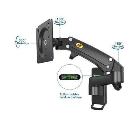NB North Bayou TV Monitor Wall Mount Bracket Full Motion Articulating Swivel for 17-35" Monitors (Load Capacity from 4.4 to 22lbs) Double Extension F150-B