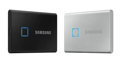 SAMSUNG T7 Touch Portable SSD 2TB - Up to 1050MB/s - USB 3.2 External Solid State Drive, Silver (MU-PC2T0S/WW)