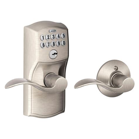 New Product SCHLAGE FE575 CAM 716 ACC Camelot Keypad Accent Lever Auto-Lock, Electronic Keyless Entry, Aged Bronze