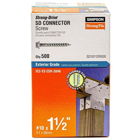Limited Stock Simpson Strong-Tie SD10112R500 #10 x 1-1/2" Structural Screw 500ct