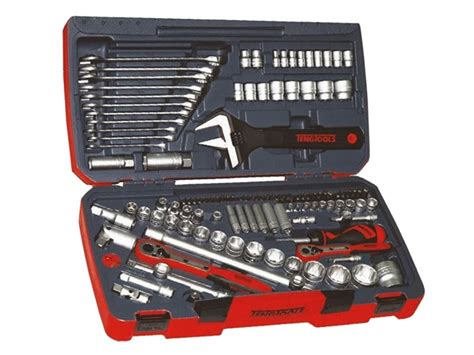 Teng Tools 127 Piece 1/4, 3/8 & 1/2 Drive Metric & SAE Regular/Shallow & Deep Socket Set - TM127, Silver