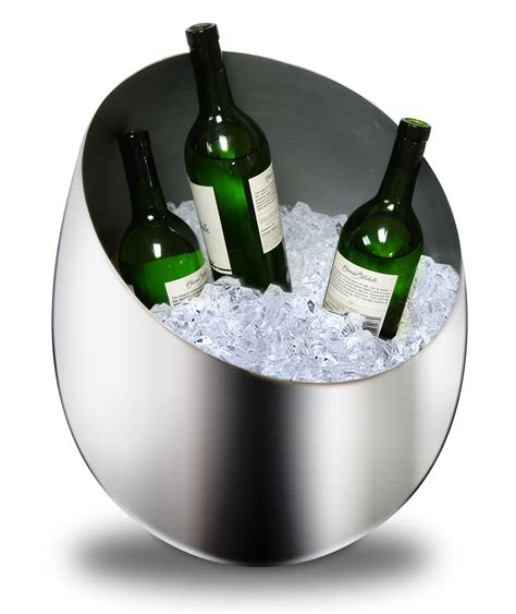 🔥 Cashback up to 70% True Modern Ice Bucket, Holds 2 Wine or Champagne Bottles, 10.75" by 8", Black And Clear