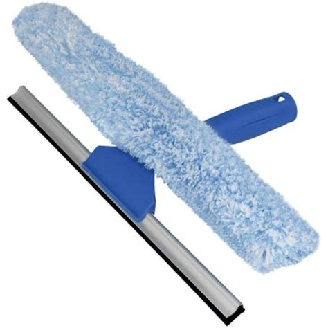 Unger 2-in-1 Window Scrubber and Squeegee, 10"