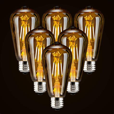 Vintage Dimmable LED Edison Light Bulb 100W Equivalent, 90+ CRI, 1200 LM, ST64/ST21 LED Filament Light Bulbs with Warm White 2700K for Home Reading Room Bathroom, E26 Base, Pack of 4