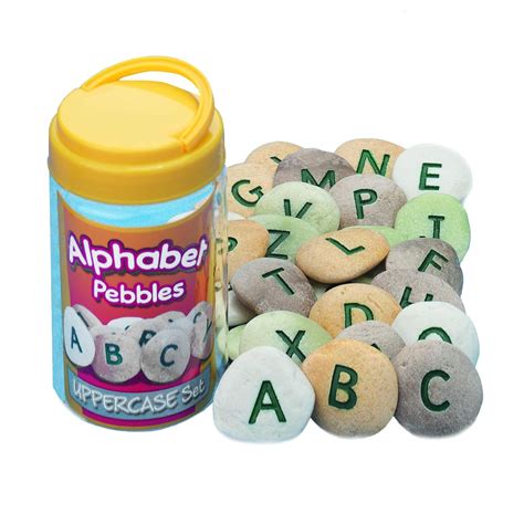 Yellow Door YUS1009 Uppercase Alphabet Pebble (Pack of 26)